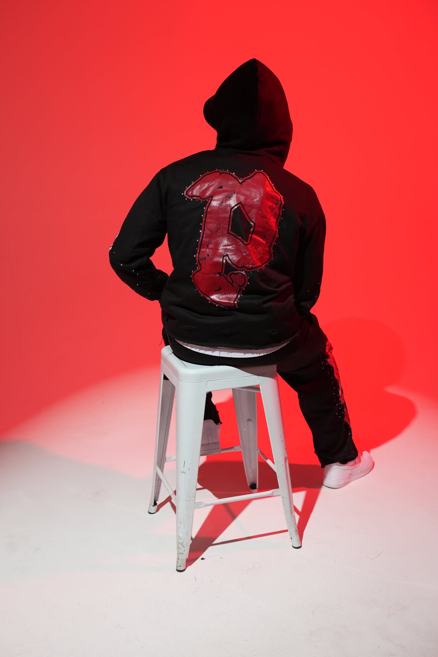 Pure Heart Mens Black and Red Tracksuit